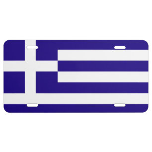Greece Flag 1 License Plate