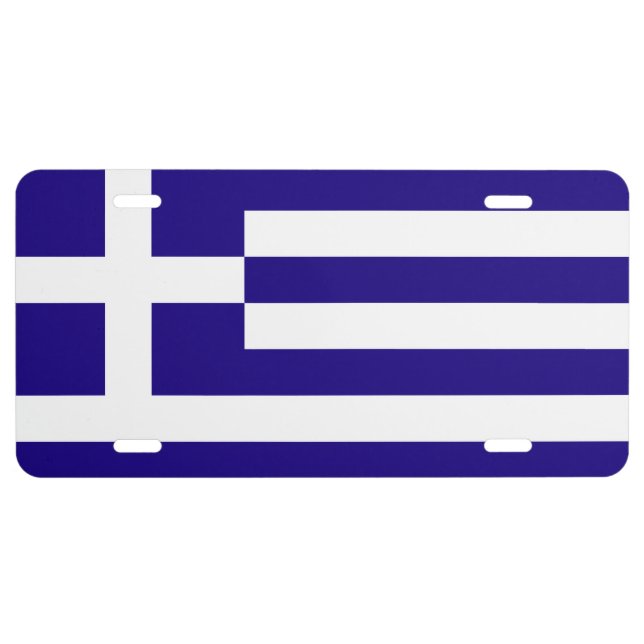 Greece Flag 1 License Plate (Front)
