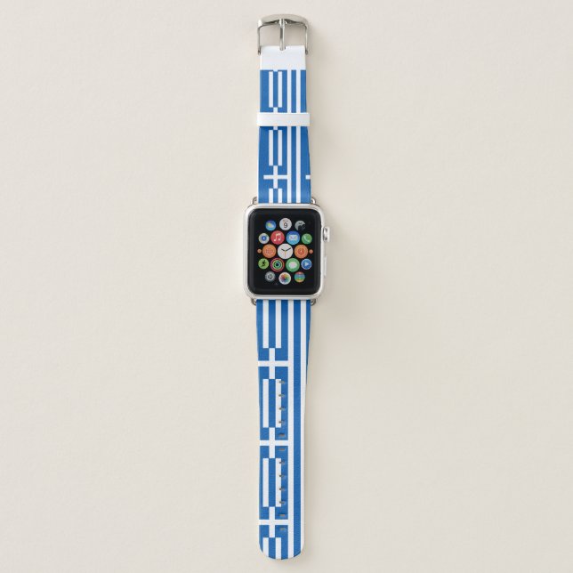 Greece Flag Apple Watch Band (Front)