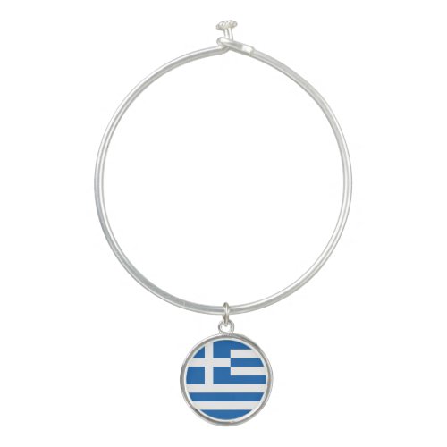 Greece Flag Bangle Bracelet
