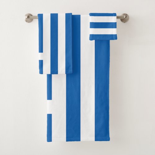 Greece Flag Bath Towel Set
