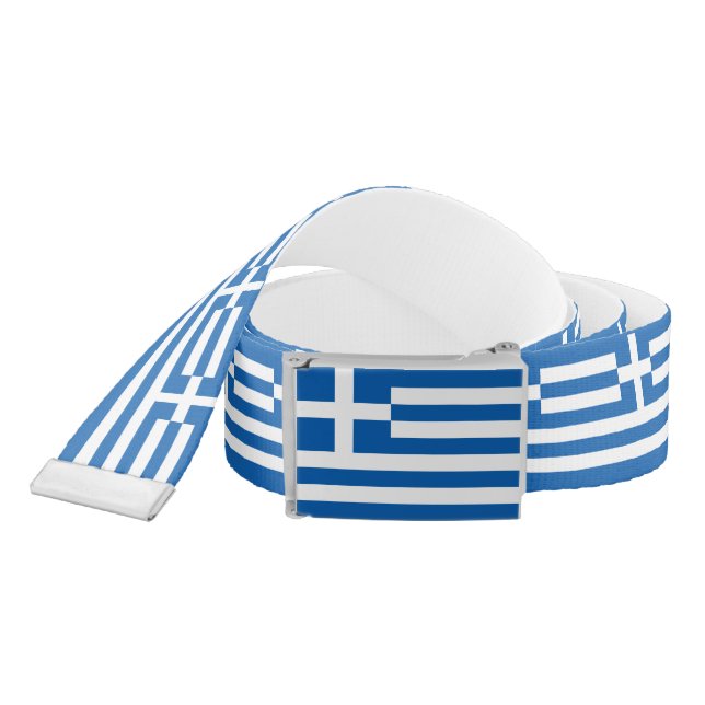 Greece Flag Belt (Snake)