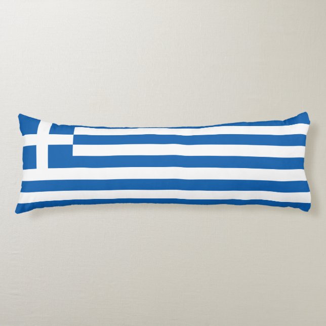 Greece Flag Body Pillow (Front)