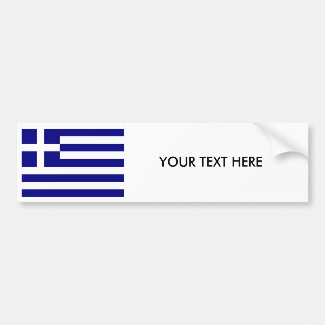 GREECE FLAG Bumper Sticker (Front)