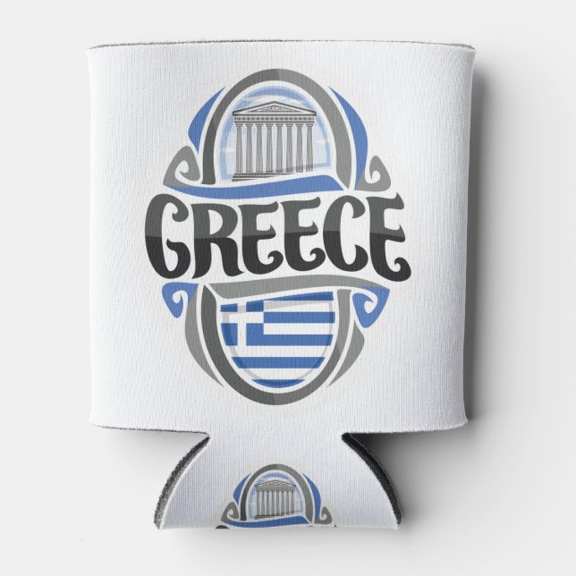 Greece flag can cooler (Front)
