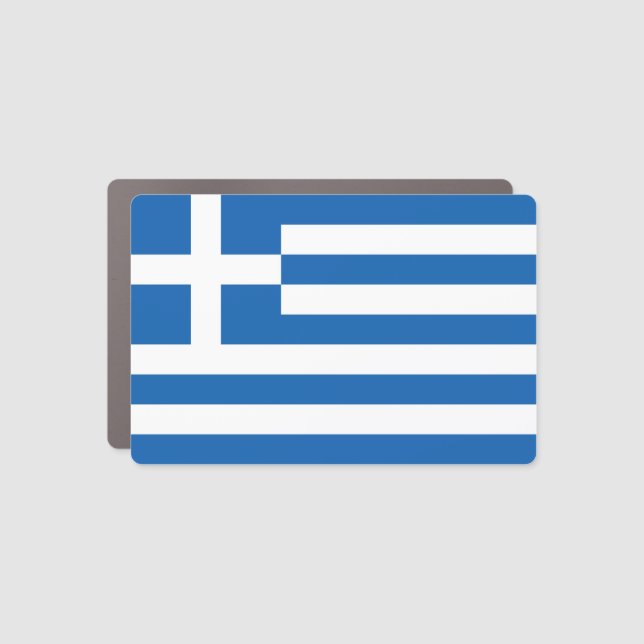Greece Flag Car Magnet (Front)