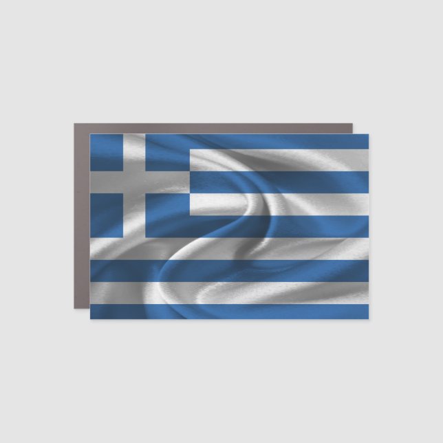 Greece Flag Car Magnet (Front)