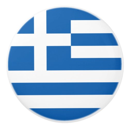 Greece Flag Ceramic Knob