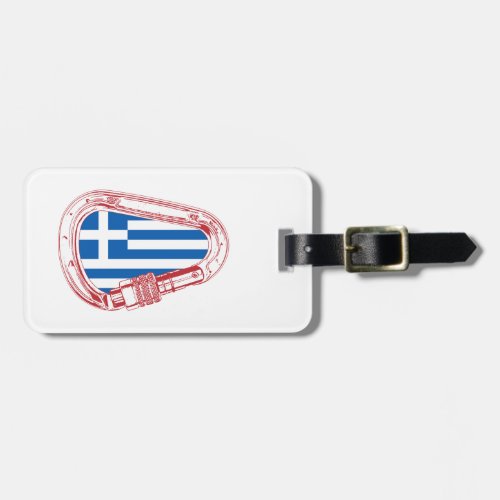 Greece Flag Climbing Carabiner Luggage Tag