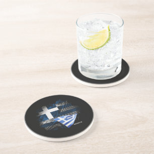 Greece flag coaster