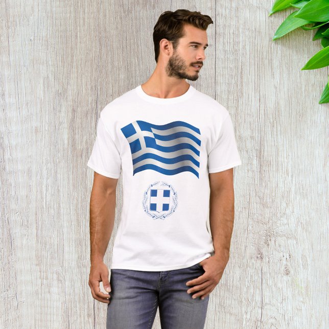 Greece Flag Coat Of Arms T-Shirt (Creator Uploaded)