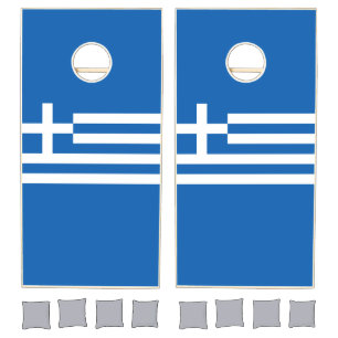 Greece flag cornhole set