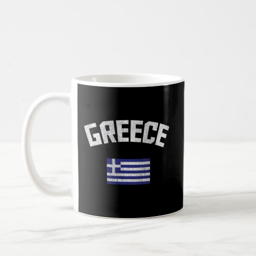 Greece Flag Distressed Greek Pride Coffee Mug