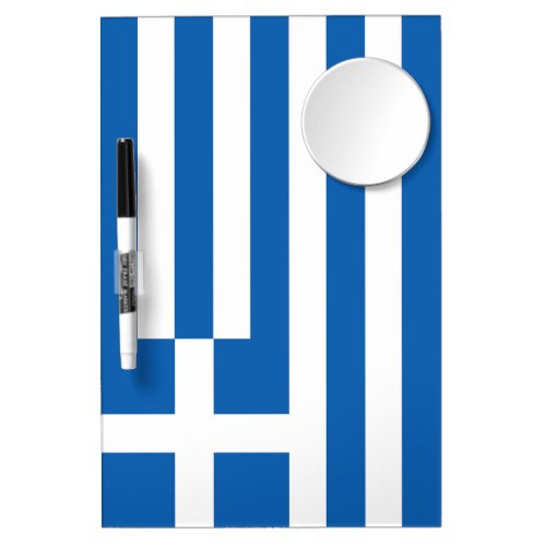 Greece flag dry erase board with mirror