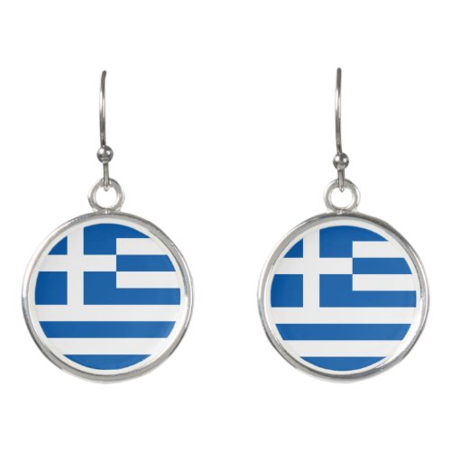 Greece Flag Earrings