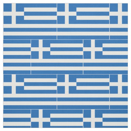 Greece Flag Fabric
