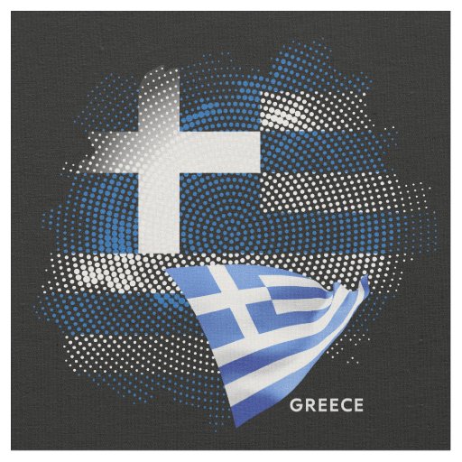 Greece flag fabric