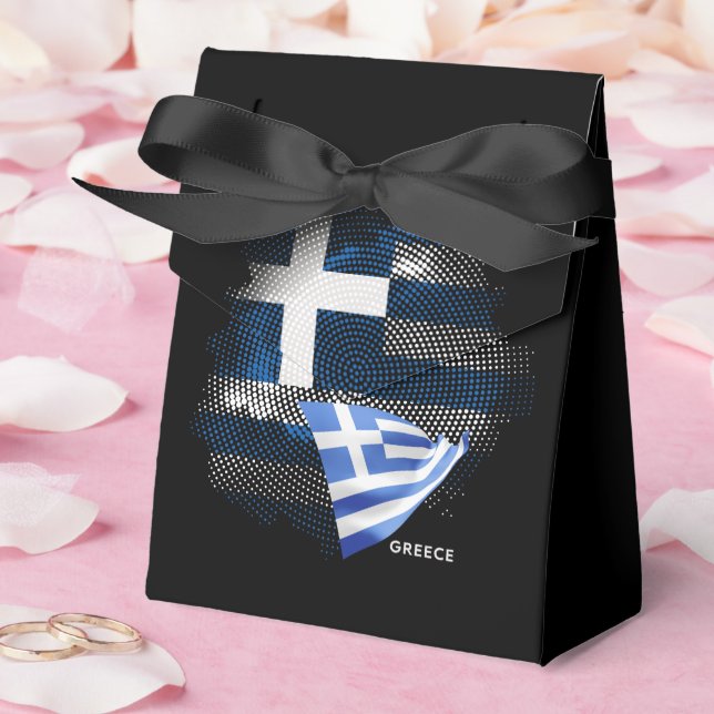Greece flag favor boxes (Wedding)