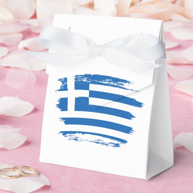 Greece flag favor boxes (Wedding)