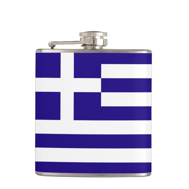 Greece Flag Flask (Front)
