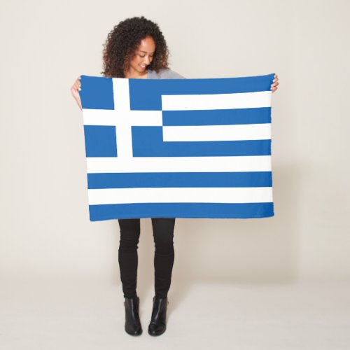 Greece Flag Fleece Blanket