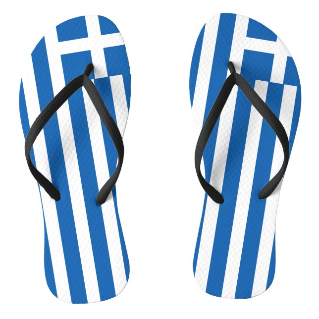 Greece Flag Flip Flops (Footbed)