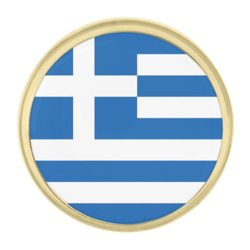 Greece Flag Gold Finish Lapel Pin