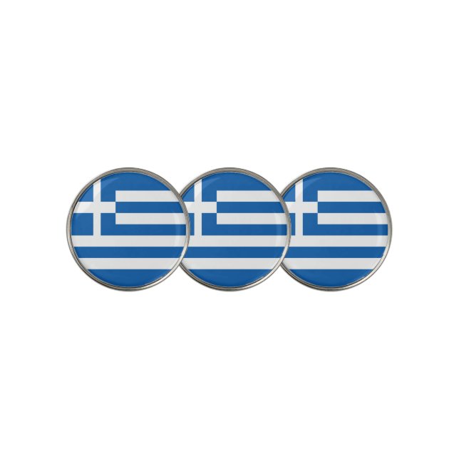 Greece Flag Golf Ball Marker (3 Up)
