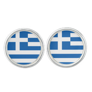 Greece Flag Greek Patriotic Cufflinks