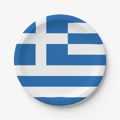 Greece Flag Greek Patriotic Paper Plates