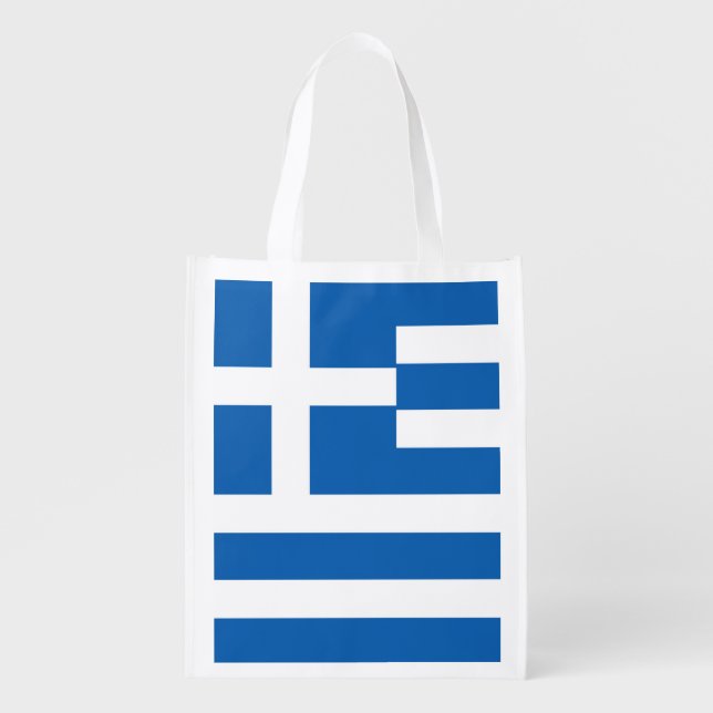 Greece Flag Grocery Bag (Front)