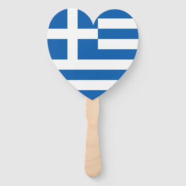 Greece Flag Hand Fan (Front)