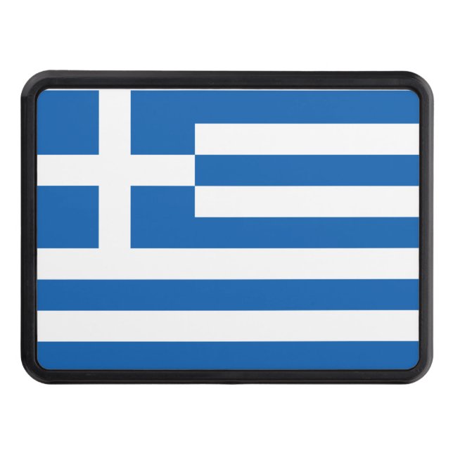 Greece flag  hitch cover (Front)