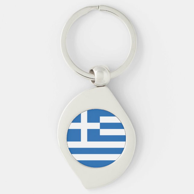 Greece Flag Keychain (Front)