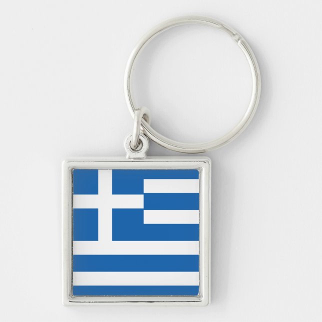 Greece Flag Keychain (Front)