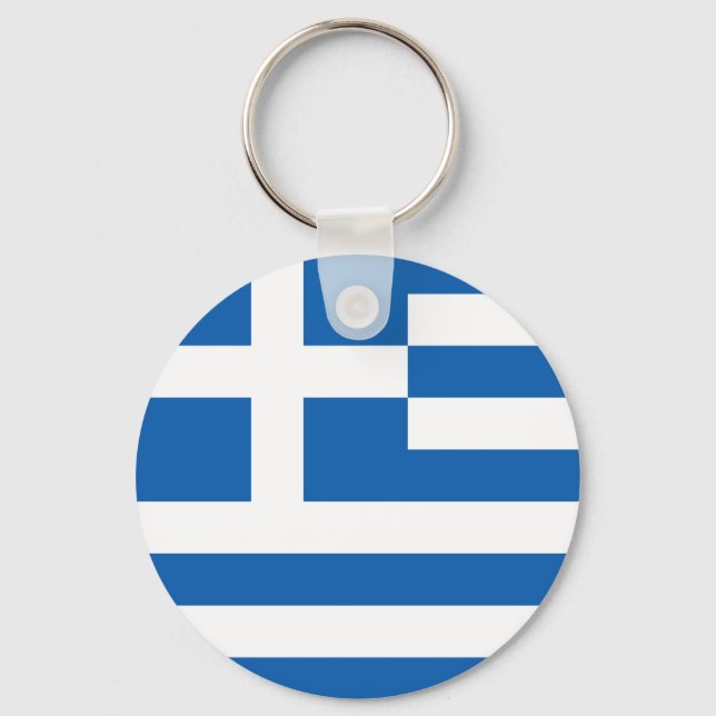 Greece Flag Keychain (Front)