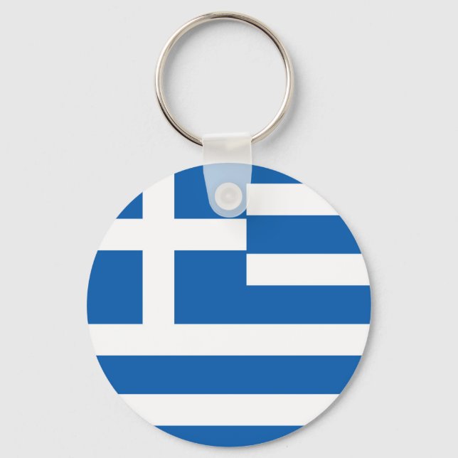 Greece Flag Keychain (Front)