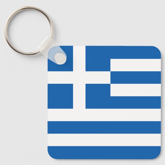 Greece Flag Keychain (Front)