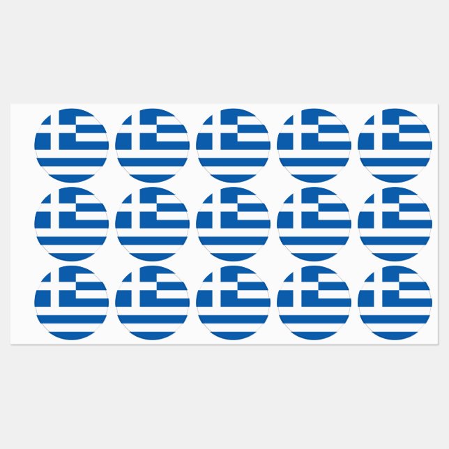 Greece flag  labels (Sheet)