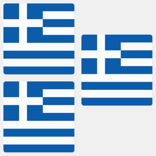 Greece Flag Labels