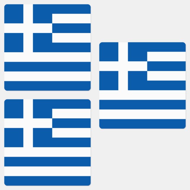 Greece Flag Labels (Group)
