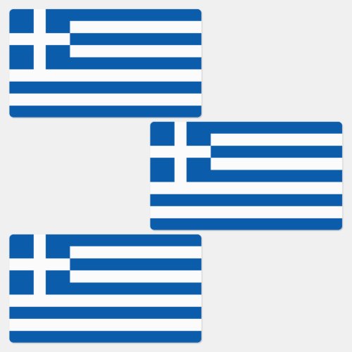 Greece Flag Labels