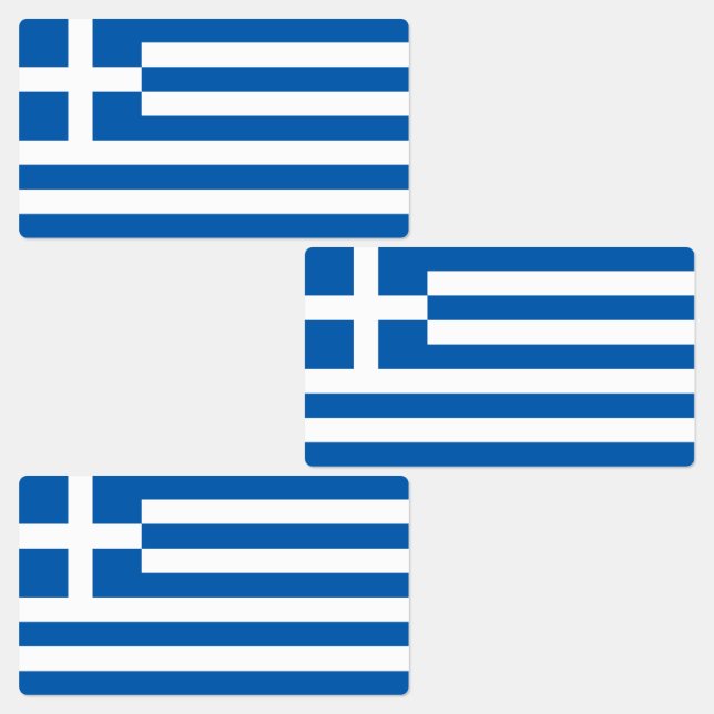 Greece Flag Labels (Group)
