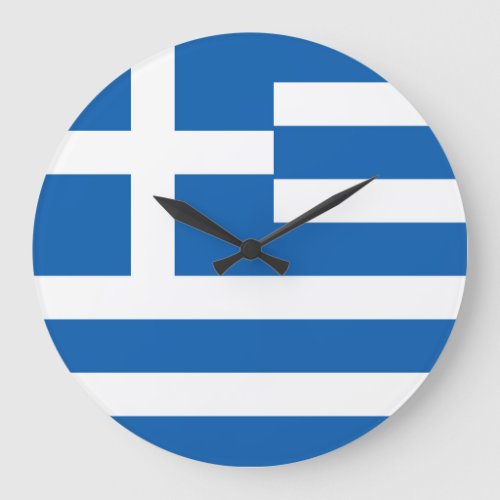 Greece Flag Large Clock