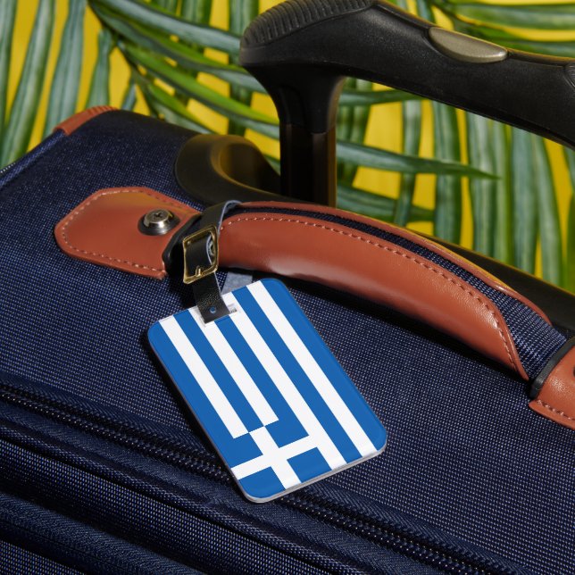 Greece flag luggage tag (Front Insitu 1)