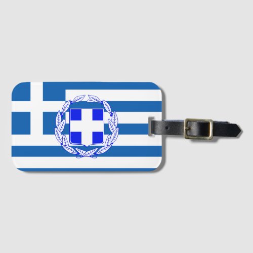 Greece flag luggage tag