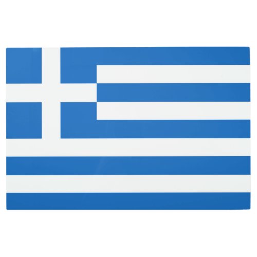 Greece flag metal print