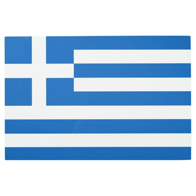 Greece flag metal print (Front)