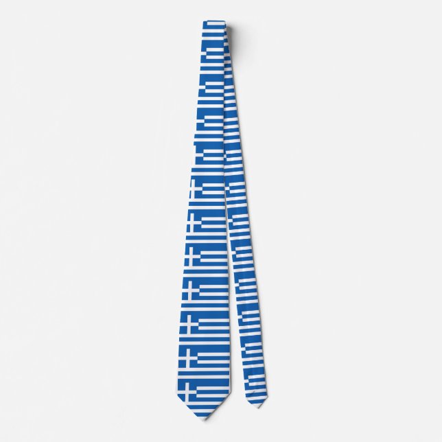 Greece Flag Neck Tie (Front)
