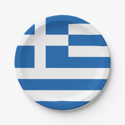 Greece flag Paper Plates